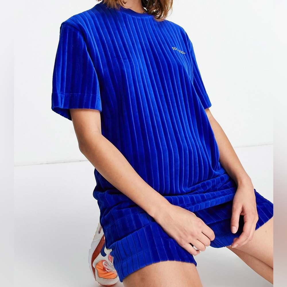 Velour set in cobalt blue
